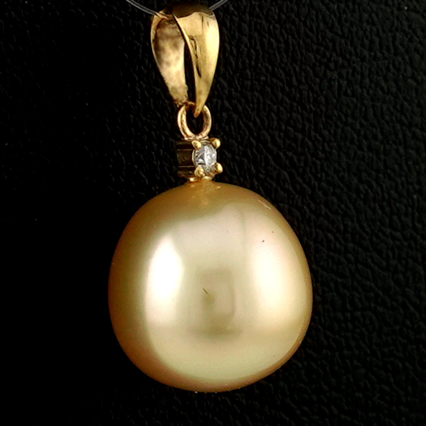 白蝶真珠ゴールデンパールペンダントトップ-高品質12.4-12.8mm-K18YG PHSS-TG05022106