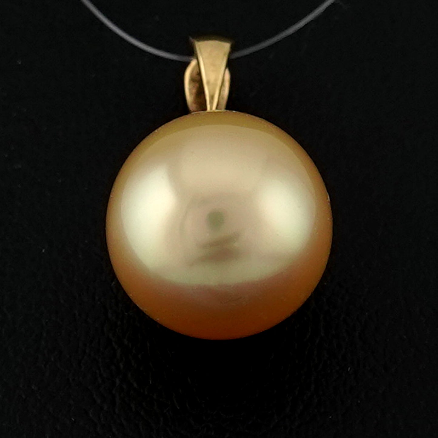 白蝶真珠ゴールデンパールペンダントトップ-高品質12.4-12.8mm-K18YG PHSS-TG05022106