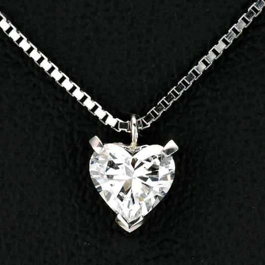 ダイヤモンドペンダント ハート型のブリリアントカットダイヤモンド プラチナ PND-0.508ct,E,I1,HS