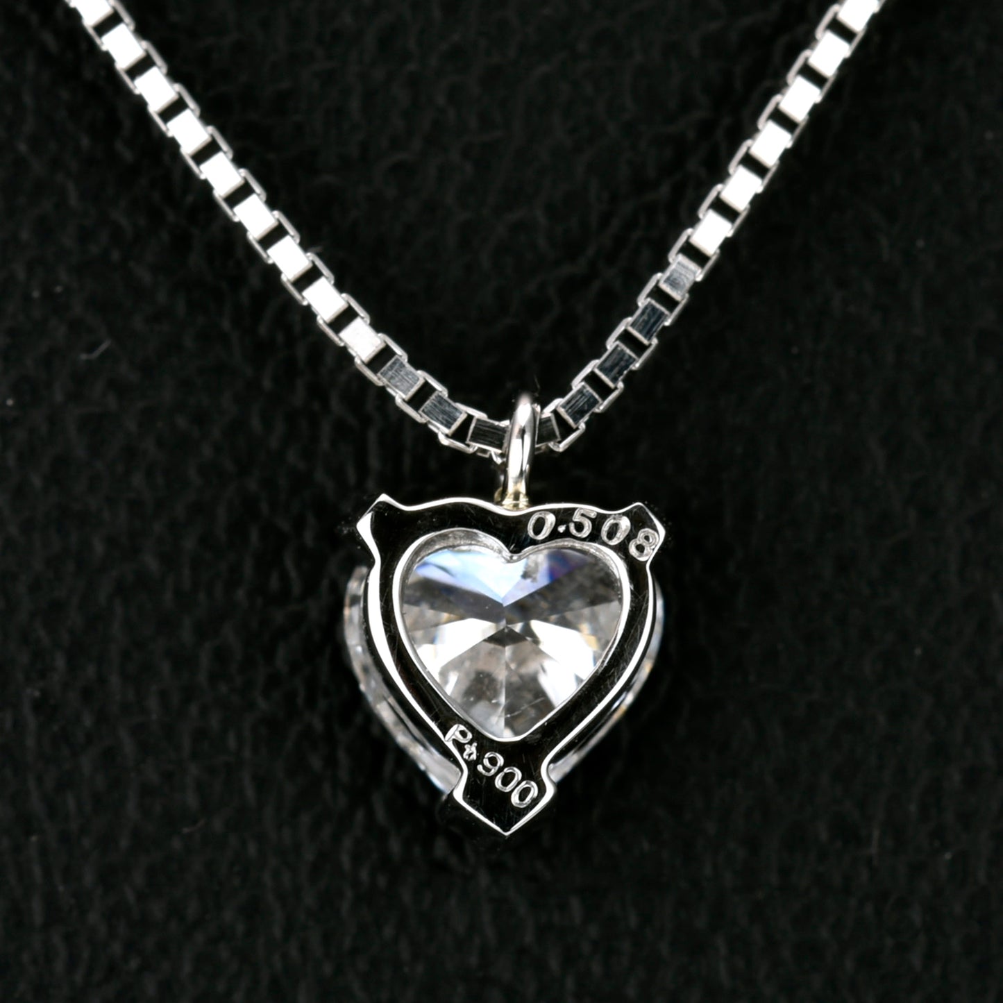 ダイヤモンドペンダント ハート型のブリリアントカットダイヤモンド プラチナ PND-0.508ct,E,I1,HS