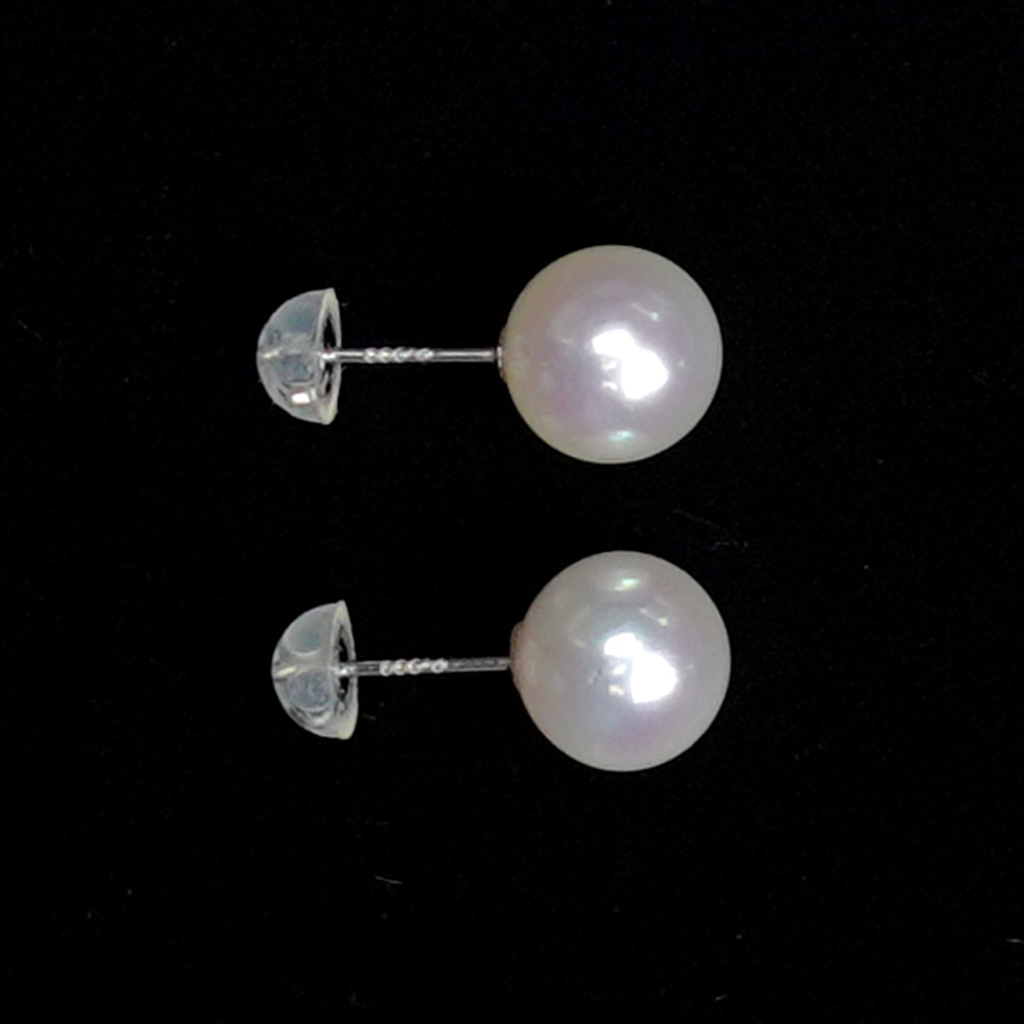 パールピアス  色照りの良いピンク系のキレイな真珠 PE-Pa-8.1mm-Pt900-Sa26051701