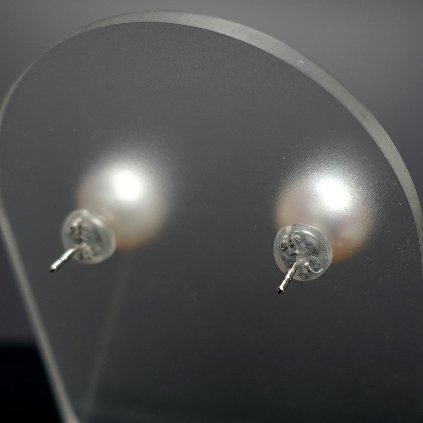 パールピアス  色照りの良いピンク系のキレイな真珠 PE-Pa-8.1mm-Pt900-Sa26051701