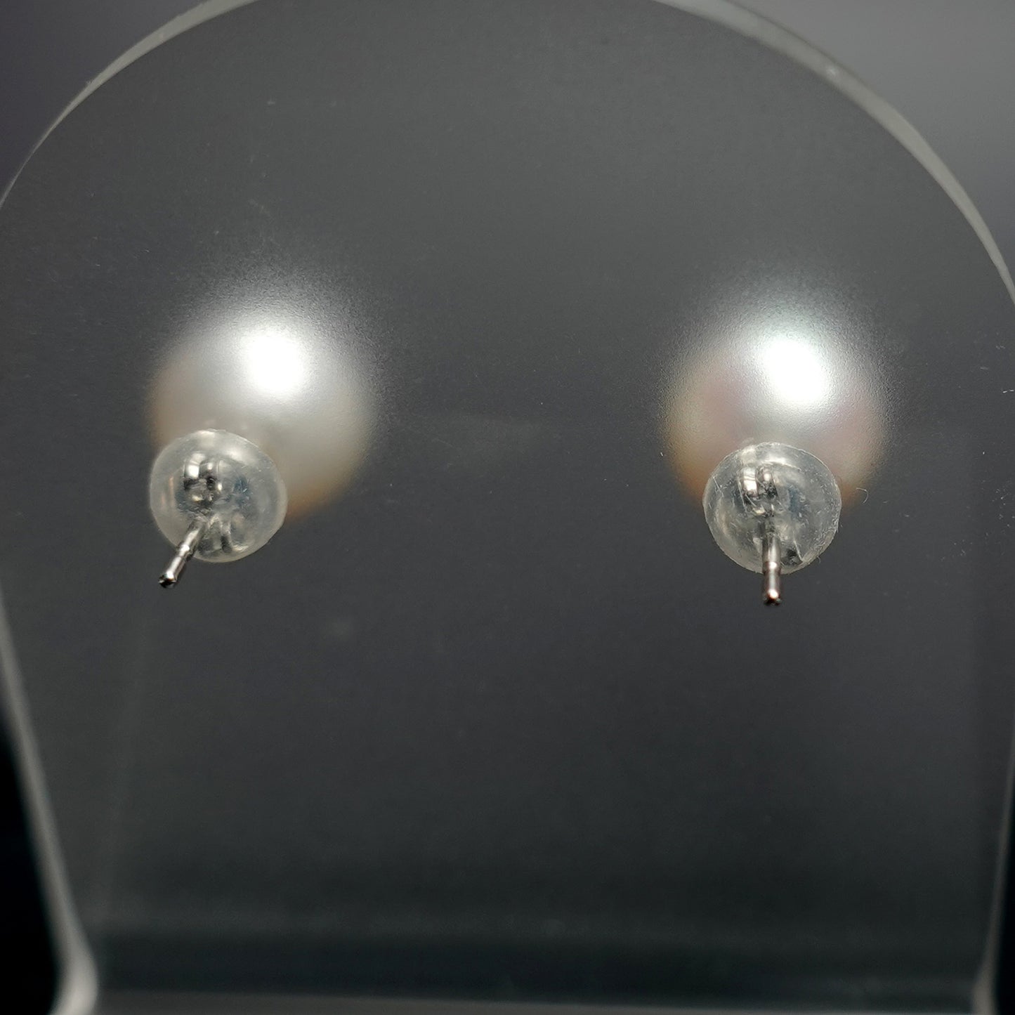 パールピアス  色照りの良いピンク系のキレイな真珠 PE-Pa-8.1mm-Pt900-Sa26051701