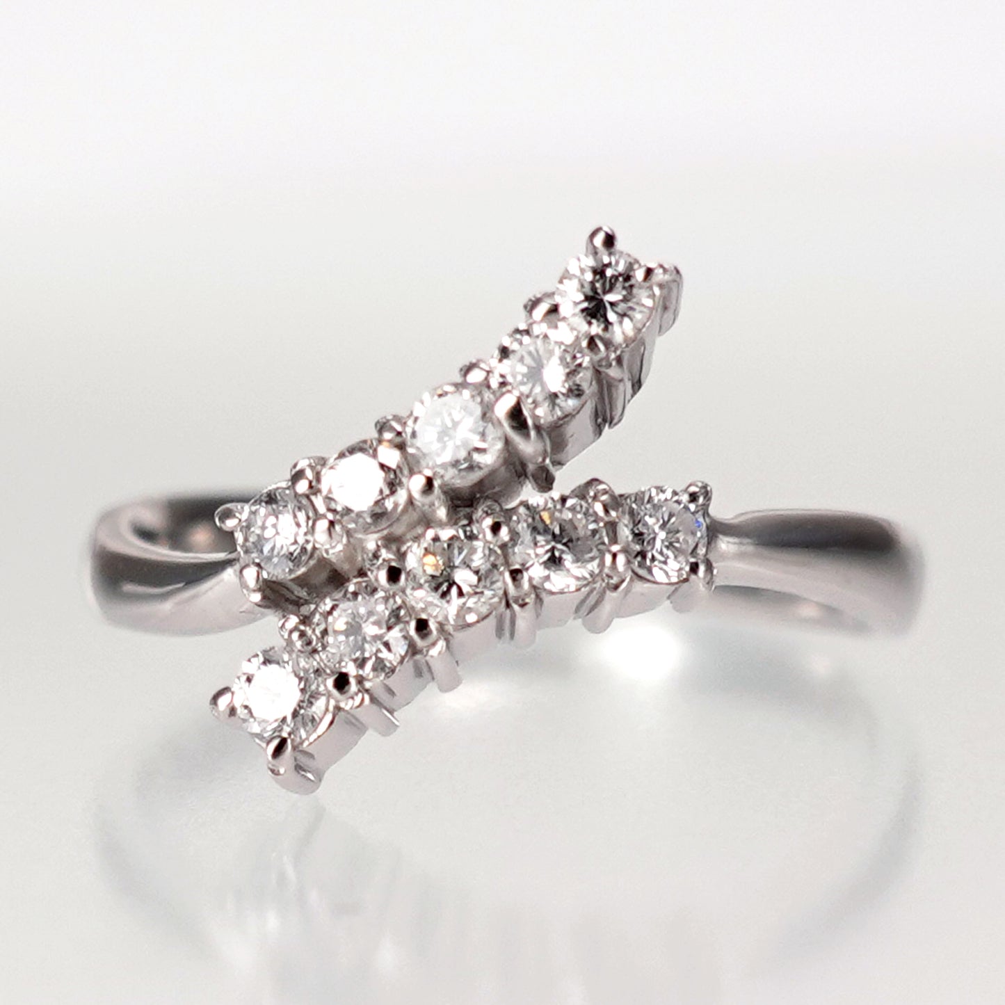 【特別価格】ダイヤモンドリング0.32ct/10個-Pt900-RD032-10p