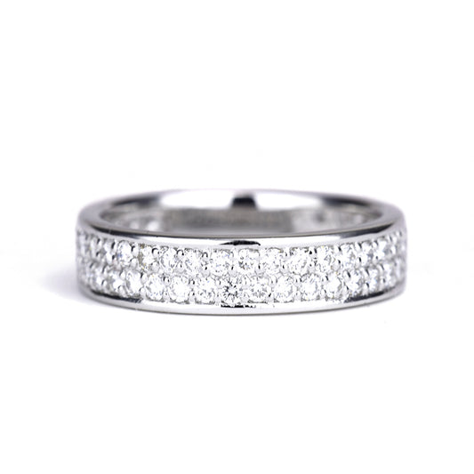 【特別価格】ダイヤモンドリング パベセッティング0.88ct 高品質ダイヤモンドを隙間なく敷き詰めた高級リング（Pt.900）-RD-5042685