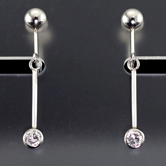 揺れるダイヤモンドイヤリング 0.20ct（Pt.900）プラチナ ERD-Sa-0.20ct/2p-CR23048-Pt