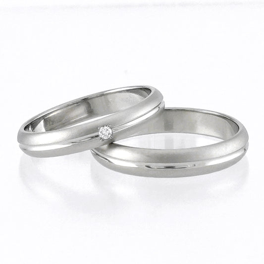【TrueLove】【1/12迄の特価】結婚指輪ペア キズや変形に強い鍛造製法のリーズナブルなプラチナ製リング MpTL-P314D-P314